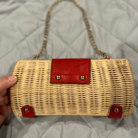 Vintage Wicker Sling Clutch Bag - Picture 7 of 8